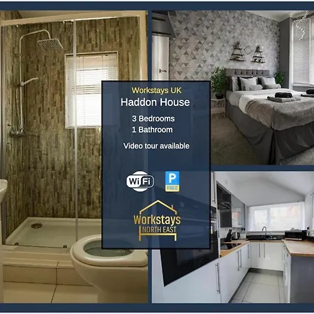 Haddon House 3 Bedrooms - Workstays Uk Video Tour Available Middlesbrough